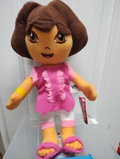 Dora the Explorer 12 inches in summer outfit pink slides