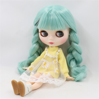 12'' Factory blythe Doll 1/6 BJD doll Long mint hair joints body white skin