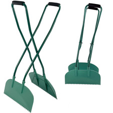 90cm Long Handled Detectable Lightweight Leaf Grabber Debris Rake Metal &Plastic