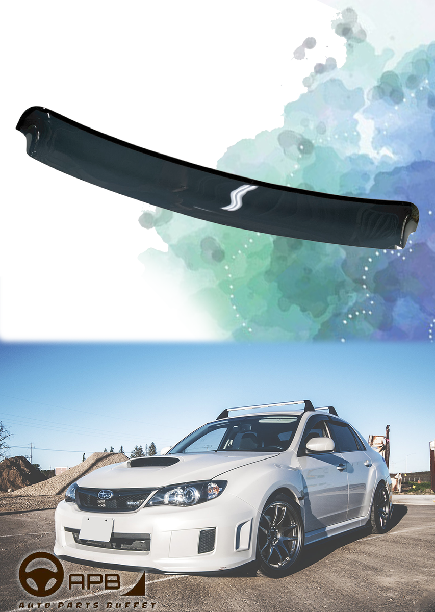 BeeGo Visiere Parapioggia Per Subaru Impreza WRX Berlina 4 Porte 2008-2014 - Deflettori In Acrilico Nero - 4