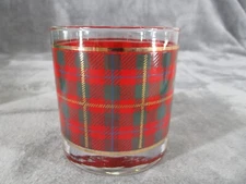 Whiskey Glasses Set Scottish Plaid Special Gifts By Crowning Touch  4 Piece New