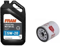 CARQUEST R85348 Engine Oil Filter & 5 Quarts Fram 5W20 Conventional Motor Oil