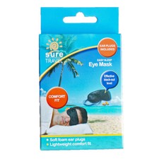 Sure Travel Easy Sleep Black Out Komfort Passform Augenmaske und Schaum Ohrst&ouml;psel