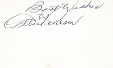Albie Pearson Signed - Autographed Washington Senators 3x5 Index Card - 1958 ROY