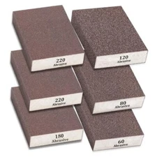  6Pcs Sanding Blockss Sanding Sponge,for Drywall Wood 60/80/120/180/220 Grit