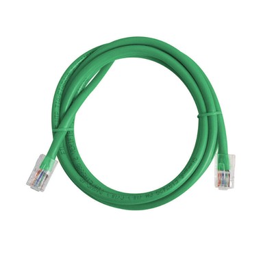 Steren 2ft Cat5e Patch Cord Non-Booted UTP cULus, Internet Cable Green