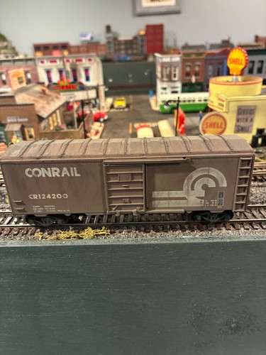 Coche de caja HO Conrail 40' #124200 acopladores Kadee + ruedas de acero bien desgastado | Zustand: Used