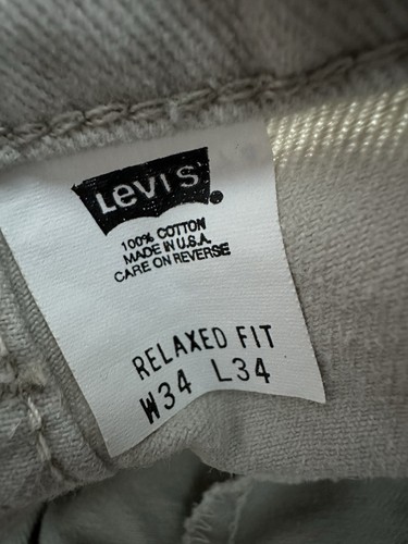 VTG Levis 540 Relaxed Jeans Mens 34x34 (33x34) Khaki Denim Brown Tab Pants READ - Picture 8 of 9
