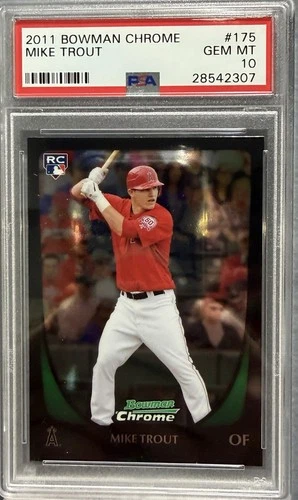 2011 Bowman Chrome Mike Trout ROOKIE #175 PSA 10 GEM MINT - Angels RC - INVEST