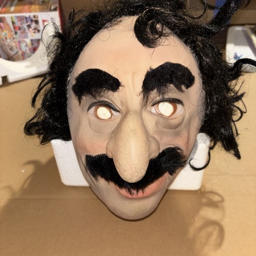 VTG 1976 César Gene Shalit or Groucho Marx Vinyl Mask Halloween Phenomenal Cond