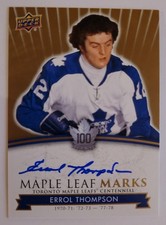 2017 Toronto Maple Leafs Centennial Leaf Marks Errol Thompson #MLM-ET Auto