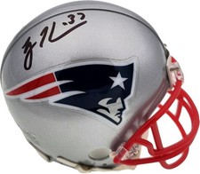 Rodney Harrison Signed New England Patriots Silver Mini Helmet Beckett