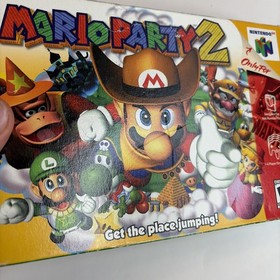 Nice! Mario Party 2 - Nintendo 64 N64 Complete In Box W/ Protector Tested Cib