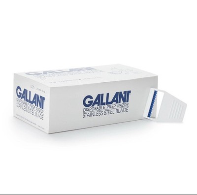 Gallant Surgical Prep Razor Single Edge Stainless Steel Blade Sure-grip, 50/Box
