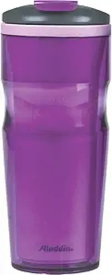 #ad Set of 2 Vintage Aladdin Easy Grip Insulated Tumbler 16 oz Purple Twist Off Lid $12.95