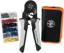 Klein Tools 34060 Ferrule Crimping Tool Set (1200 Terminals, 10-22 AWG)