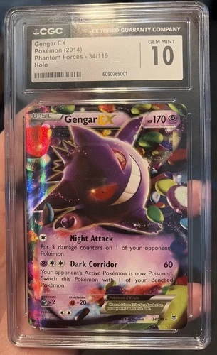 Gengar EX CGC 10 2014 Phantom Forces #34/119