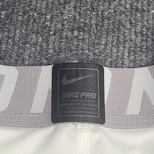 Nike Pants Boys Large White Pro Dri Fit Leggings Kids Youth Training Sportswear - Picture 9 of 13
