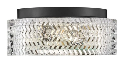 Hinkley Lighting 5041 Elle 2 Light 12"W Flush Mount Drum Ceiling - Chrome - Picture 11 of 12