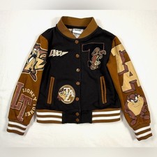 LOONEY TUNES Boys  Tasmanian Devil  Taz  Retro Graphic Letterman Jacket 4-5