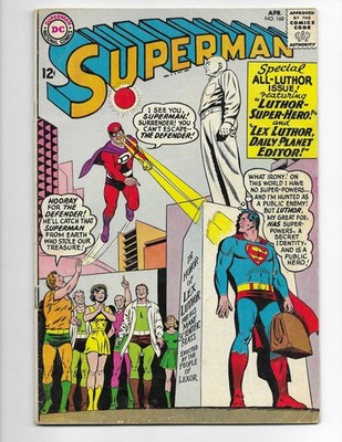 Superman 168 1964 DC Comics VG+ 4.5 Lex Luthor Perry White
