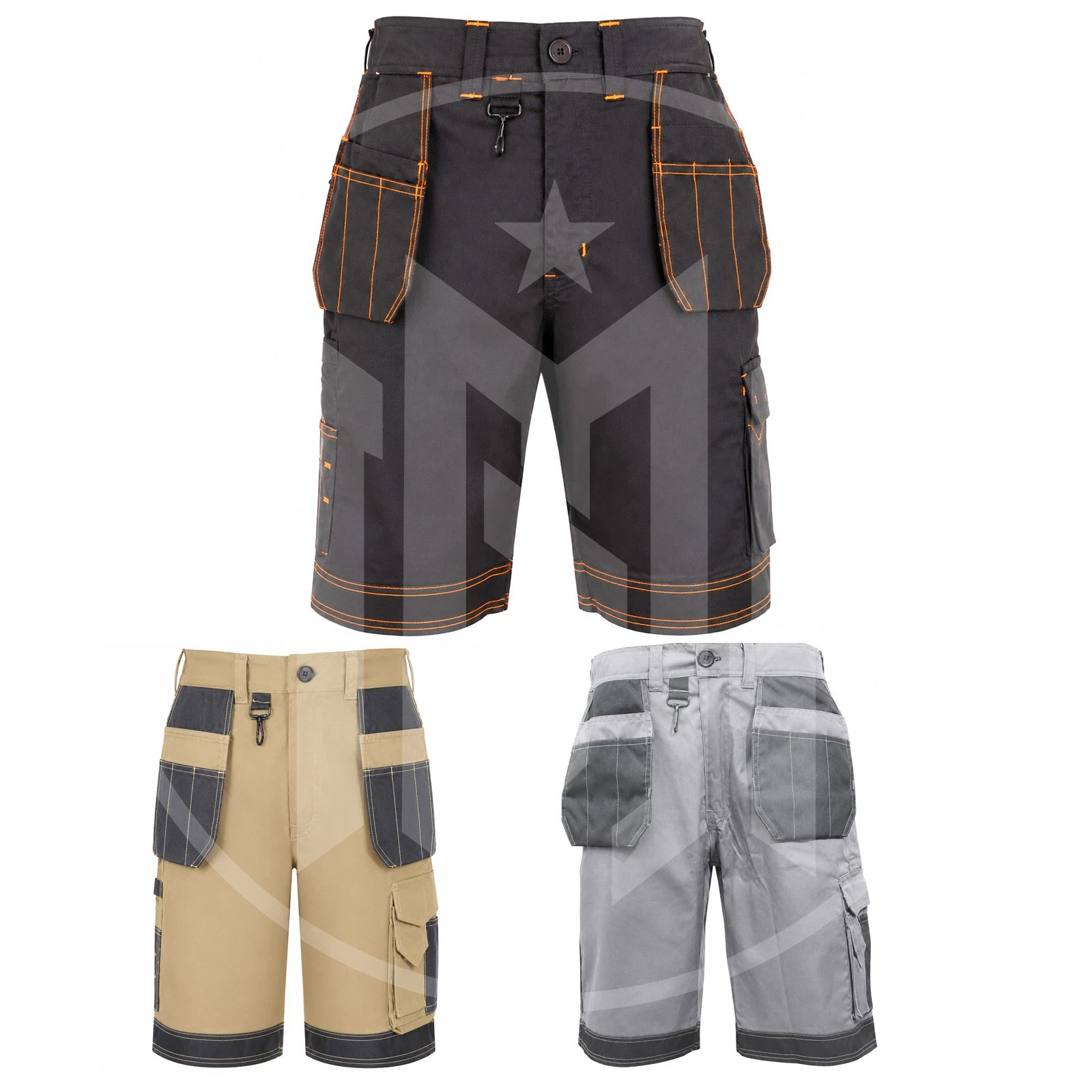 Mens Work Shorts with Holster Pockets Cargo Working Summer Shorts Waist 32-46