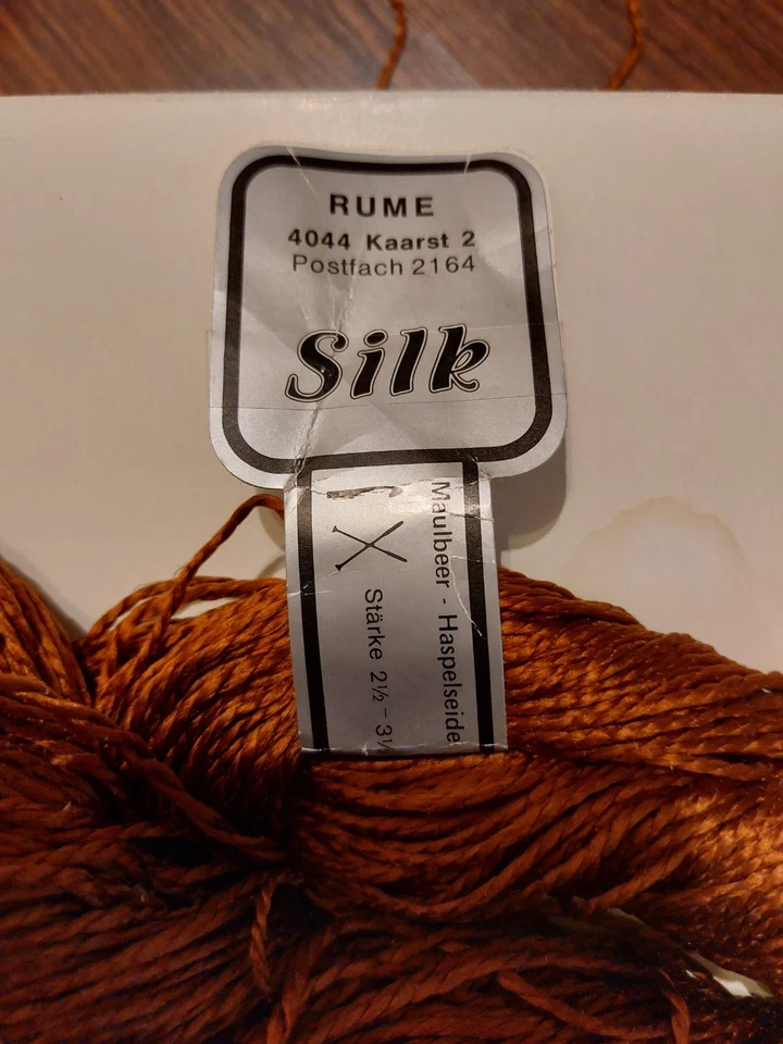 750g / 15x Silk Rume Wolle 100% Seide kastanienbraun selten 50g - Bild 3 von 4