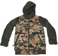 Burton Ski Snowboard Jacket BOYS Size M Green Orange Camouflage