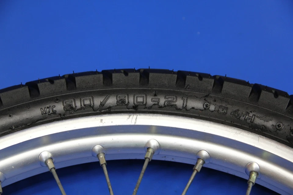 93-22 XR650L XR 650L 1993 llanta delantera radios centrales buje husillo rotor neumático Foto 4 de 4