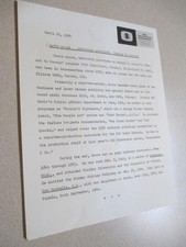 CBS TV show promo press kit 1954 bio paper David MOORE Edward R Murrow Person