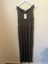 Ezbelle Women’s Olive Green Sleeveless Maxi Dress Size Large NWT