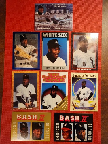 Bo Jackson HOF BEAU LOT DE 9 CARTES BIZARRE LOT RARE Chicago White Sox - Photo 3 sur 4