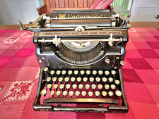 Vintage Underwood Standard Typewriter No. 5-Early 1900s-Working / Glass Keys