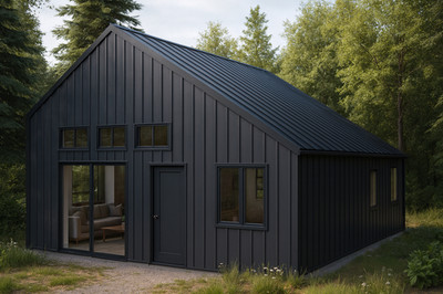 U.S. Made Fire Resistant 24 x 30 Cabin, Barndominium or Steel Home Kit
