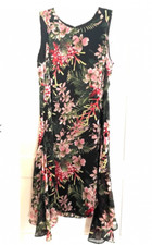 Tommy Hilfiger fully lined sleeveless tropical Floral Dress women’s size 14