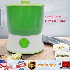 2 Layer Multifunctional Bean Sprout Maker Automatic Seed Sprouter Machine 110V