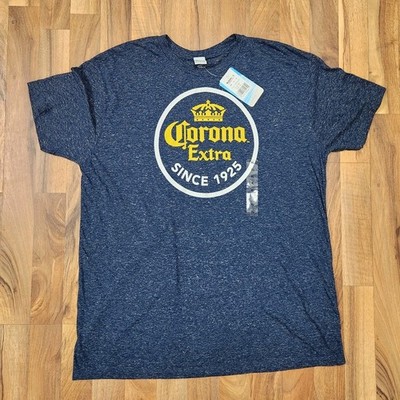 Corona Extra Men's XL T-Shirt Logo NWT Heather Blue