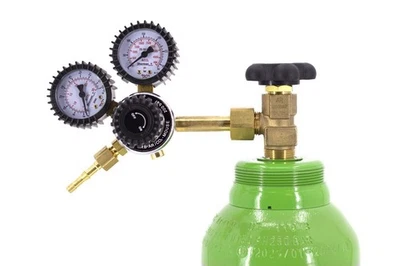 VASWELD Gasflasche MIX Argon (82%) + CO2 (18%) 10 Liter 200BAR + Reduzierstück She...