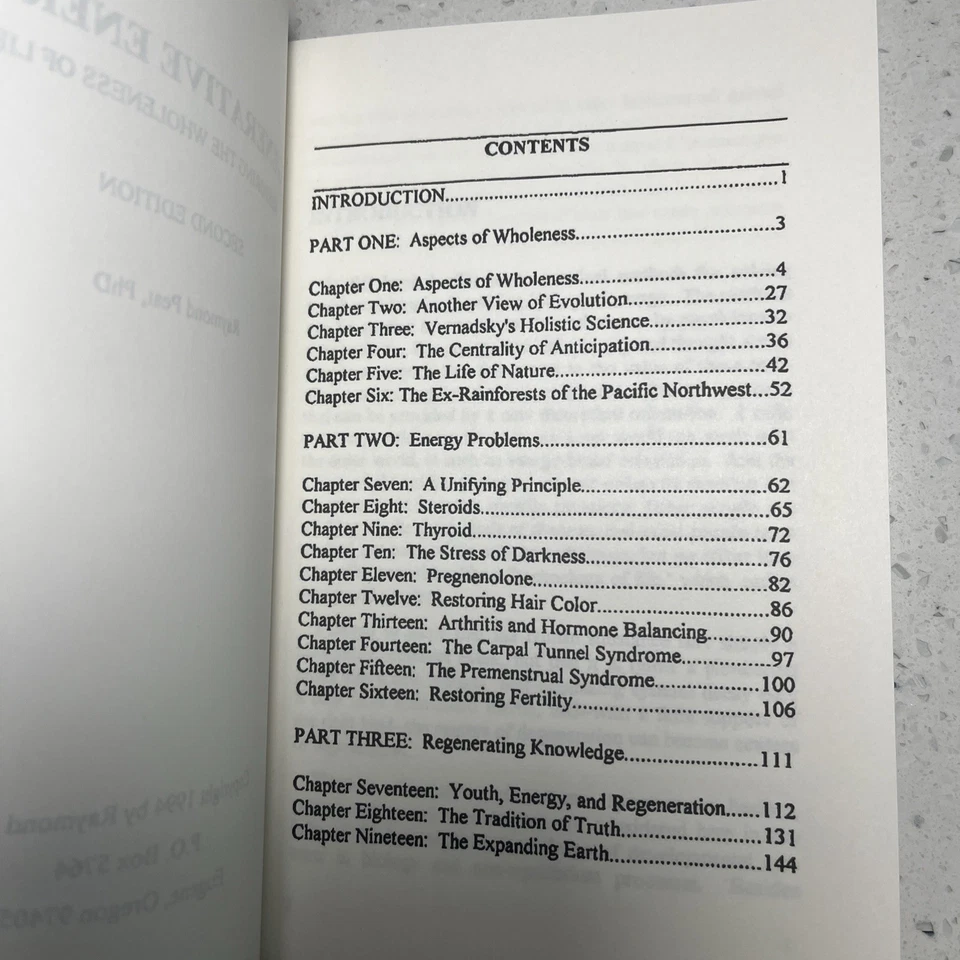 Generative Energy, Restore The Wholeness Of Life, Raymond Peat, PhD, Reprint New - Image 3 of 4