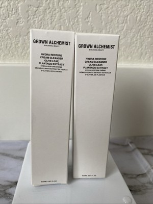 Lot Of 2 Grown Alchemist Hydra-Restore Cream Cleanser Olive Leaf Plantago 200ml