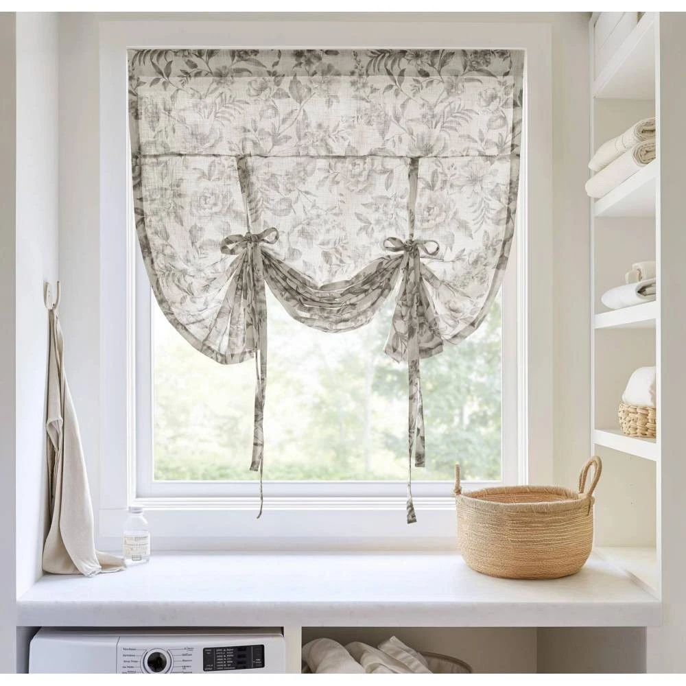 Oggi Curtain Verona Reverse Embroidery tie-up Window Shade
