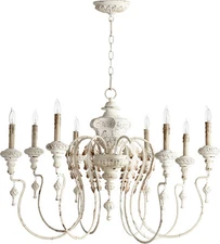 Quorum 6006-8-70 Salento Chandelier, 8-Light, 480 Total Watts, Persian White