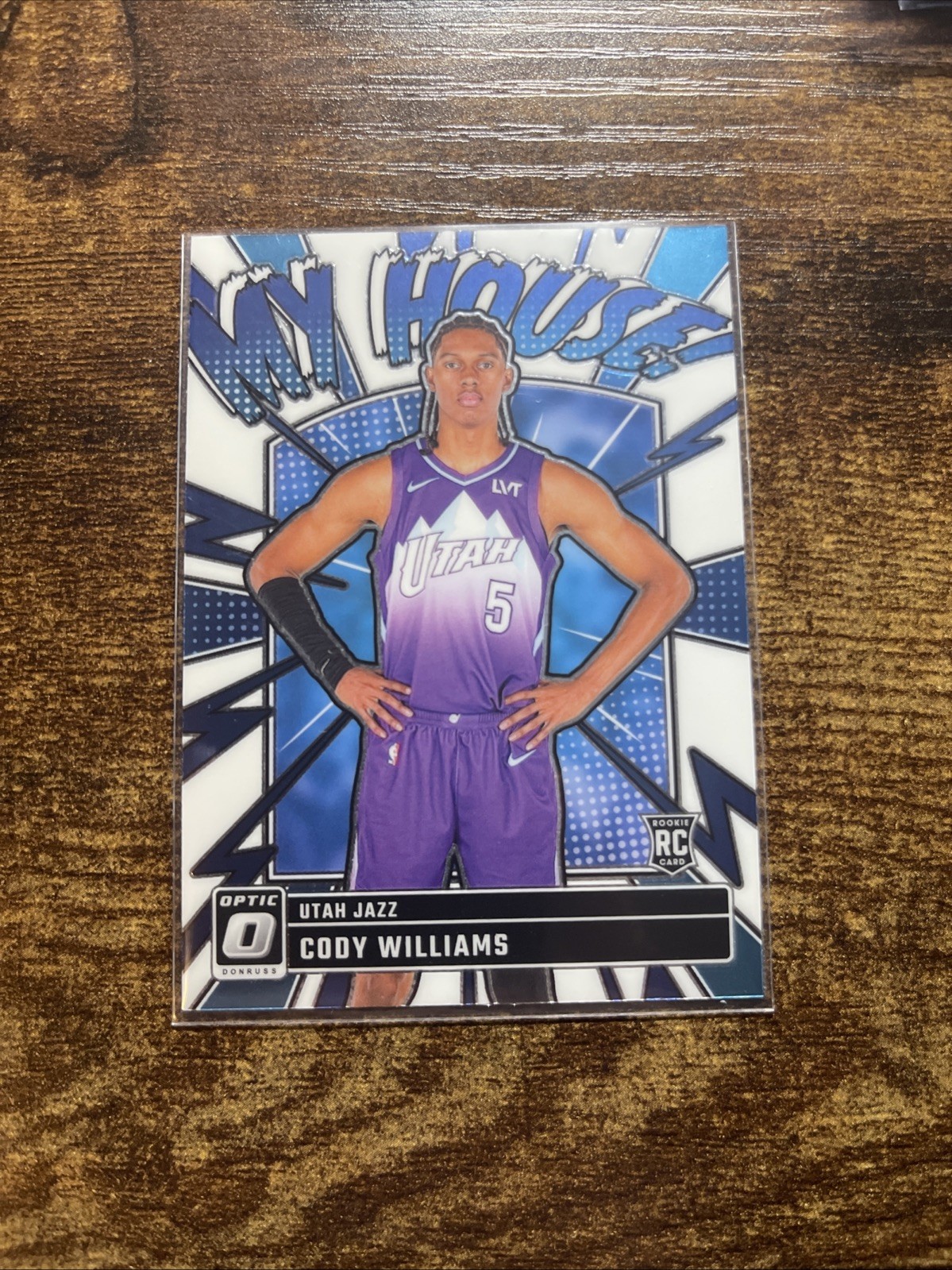 CODY WILLIAMS UTAH JAZZ ROOKIE MY HOUSE 2024-25 PANINI DONRUSS OPTIC BASKETBALL