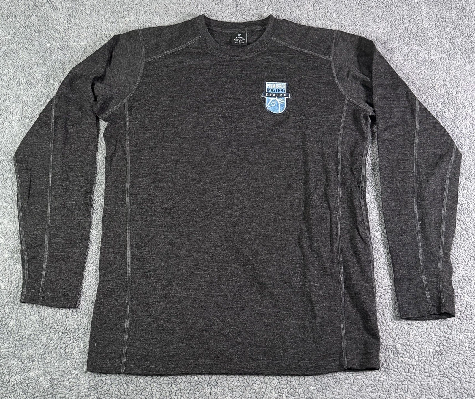 Kuhl Skar Shirt Mens Small Gray 100% Merino Wool Long Sleeve Crew Baselayer Logo