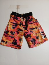 Hurley orange pink palm tree board shorts 7 boys