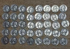 Lot of 40 1950 Washington 90% Silver Quarters Circulated - Full Roll