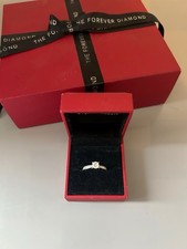 Forever Diamond Platinum engagement Ring, Brilliant Cut, 0.75 Carat, Size M 