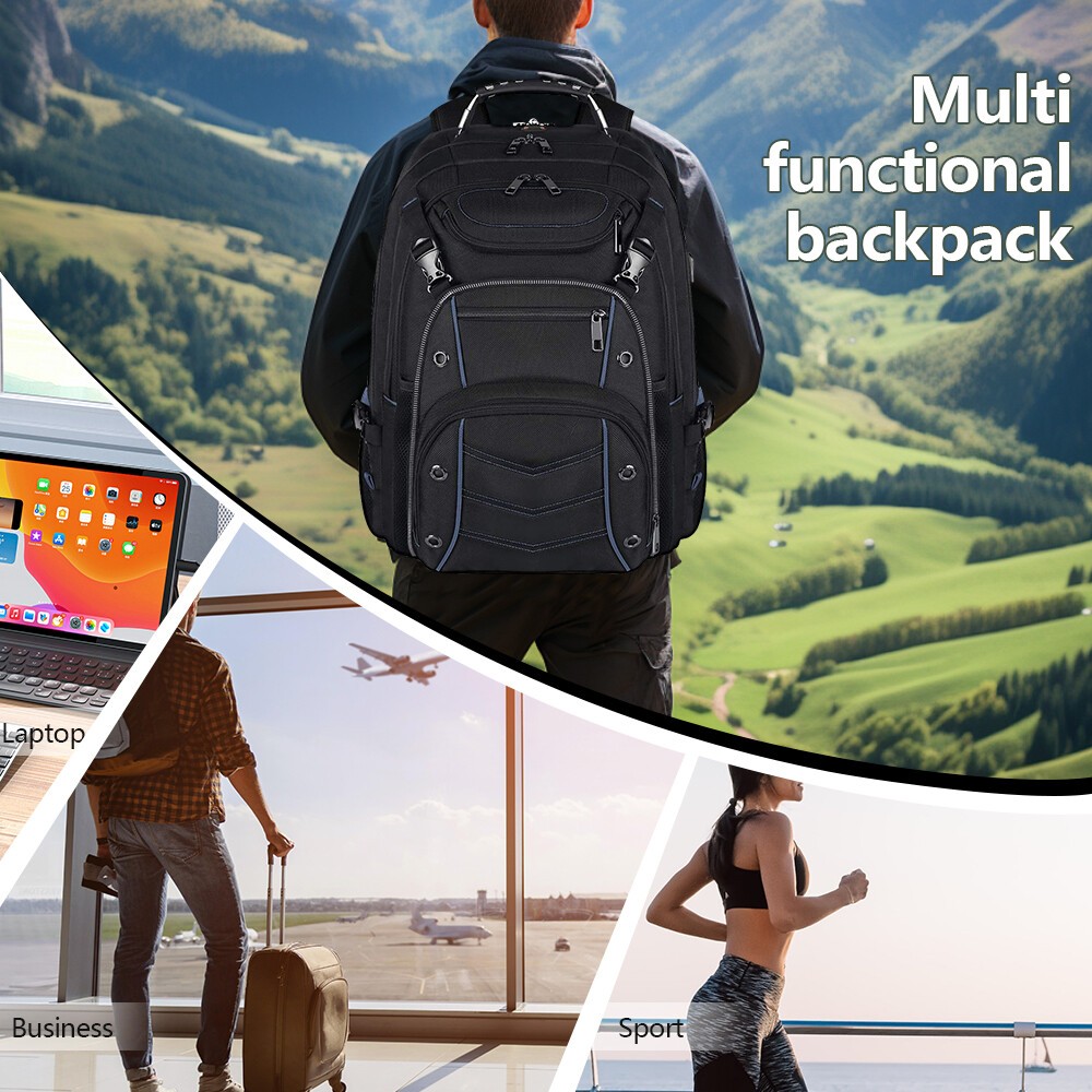 Laptop Backpack for unisex Anti-Theft Extra Large Gaming Laptops Backpack 18.4" image 9