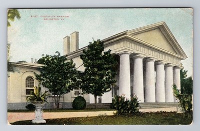 Arlington VA-Virginia, Panoramic View Custis-Lee Mansion, Vintage Postcard