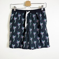 Chubbies The Havana Nights Swim Trunks Youth Large 14/16 Palm Tree Print Black